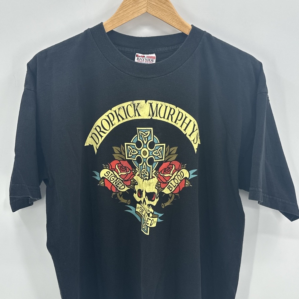 Dropkick Murphys World Tour Signed & Sealed In‎ Blood T-Shirt Black USA Tag XL - Picture 3 of 10